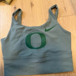 Nike Oregon ducks Olive Green Sports Bra with Logo women